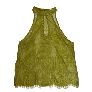VINTAGE LACE HALTER TOP